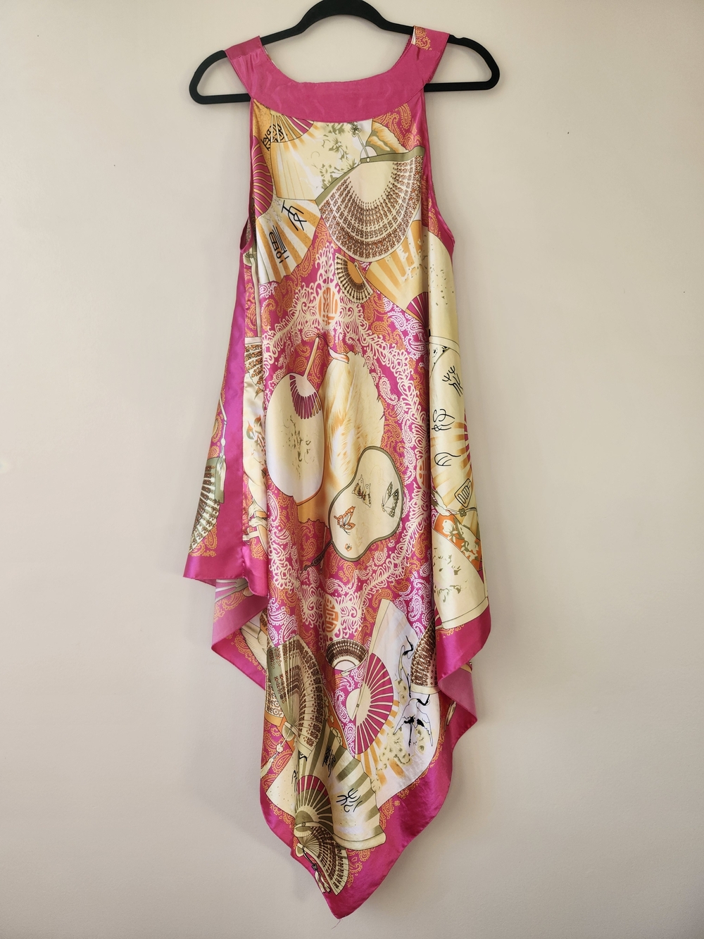 Pink Printed Silk-Look Maxi Dress - Picture 7 of 10